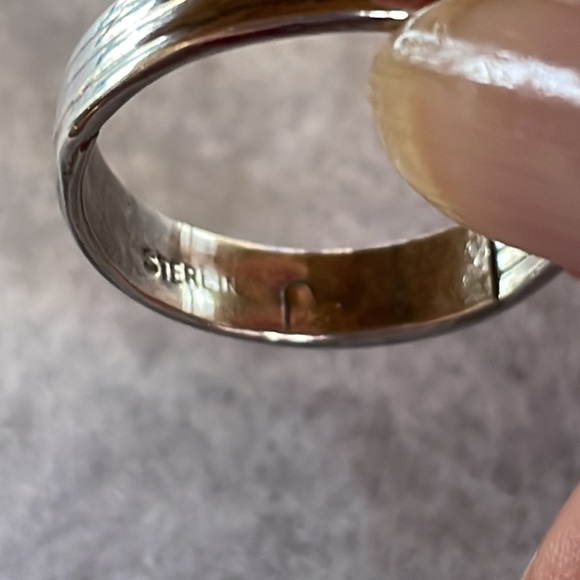 Coral, Turquoise & Onyx Ring - Picture 5 of 5